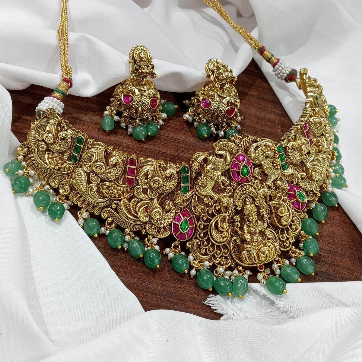 Nakshi Work with Kundan Stones Bridal Choker