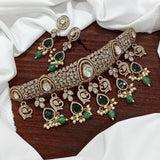 Victorian Polish AD Stones Choker - Nakshatra Jewels