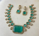 Victorian Polish with AD Stones Necklace - Nakshatra Jewels