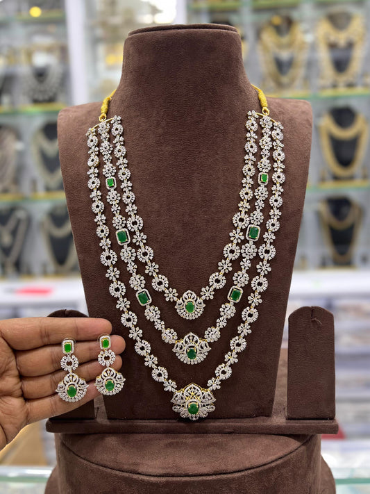 American Diamond Stones Bridal Layer Haram