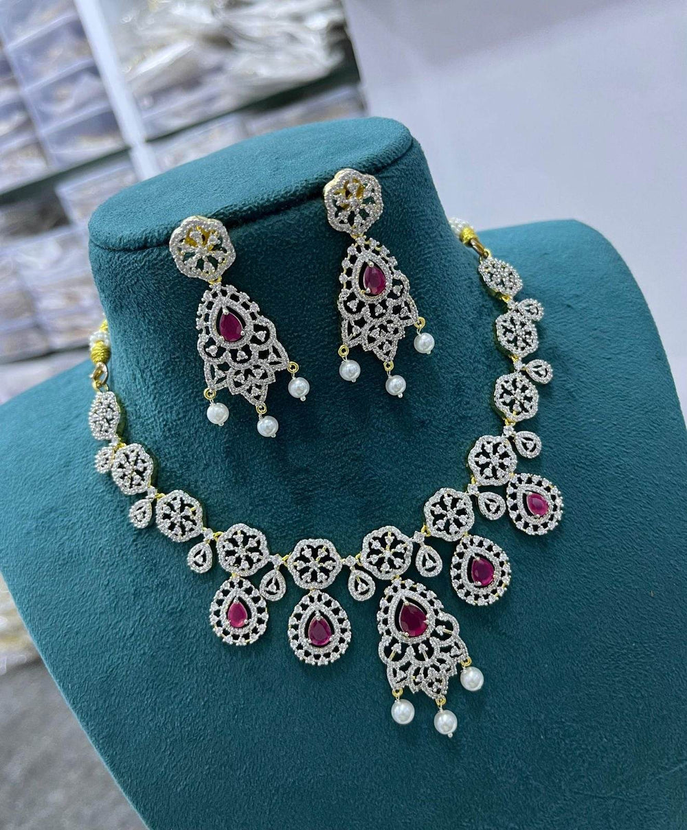 AD Stones Necklace - Nakshatra Jewels