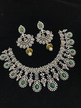 American Diamond Stone Bridal Necklace - Nakshatra Jewels