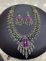 Victorian Polish with AD Stones Bridal Haram