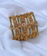 Premium Matt Kempu and AD Stone Bangles