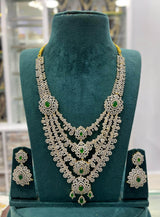 American Diamond Stones Bridal Layer Haram - Nakshatra Jewels