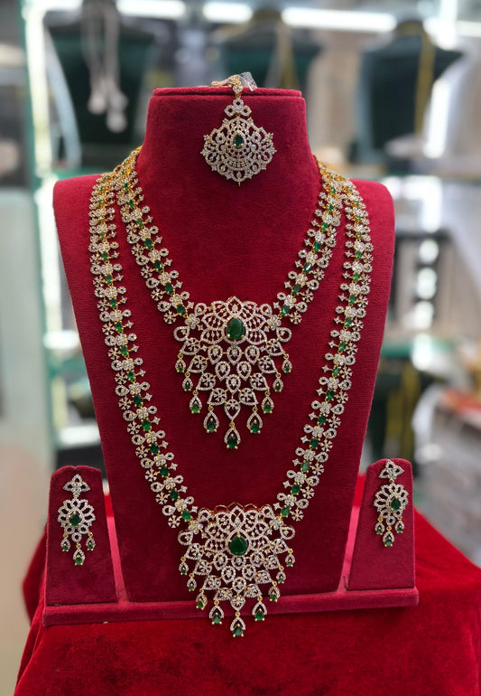 American Diamond Stones Bridal Combo Set