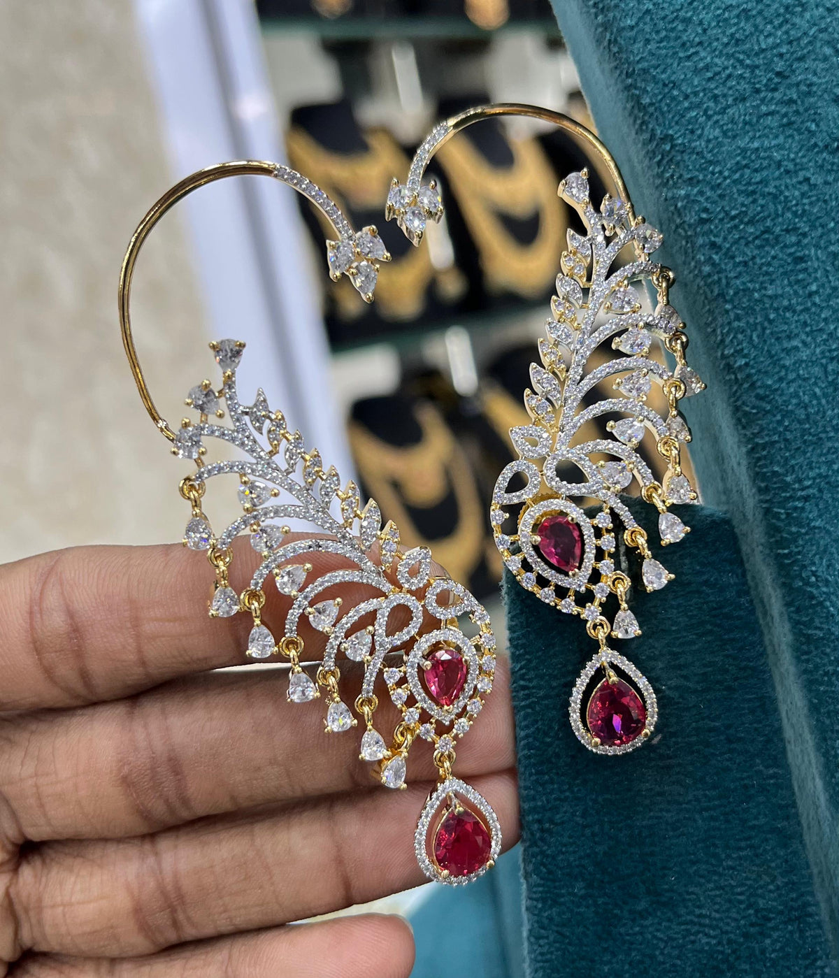 AD Stone Bridal Earcuffs