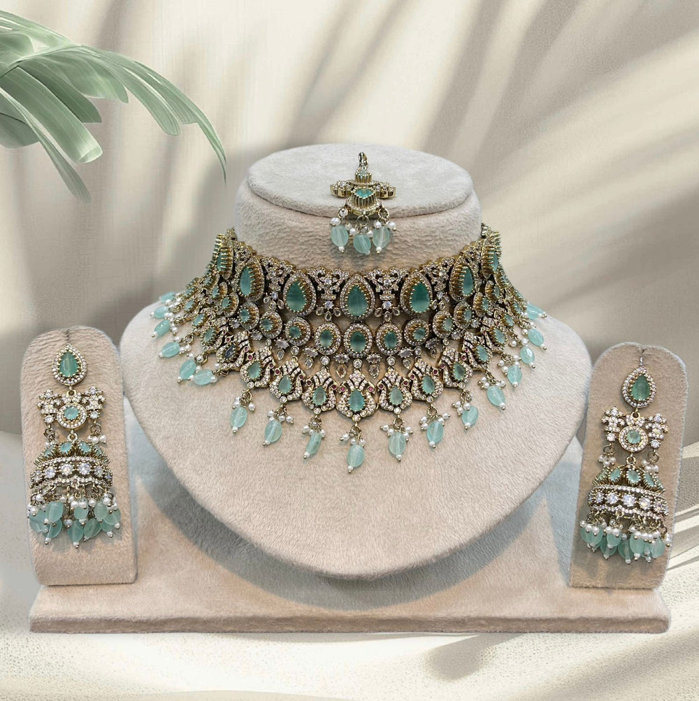 Victorian Polish with AD Stones Bridal Choker
