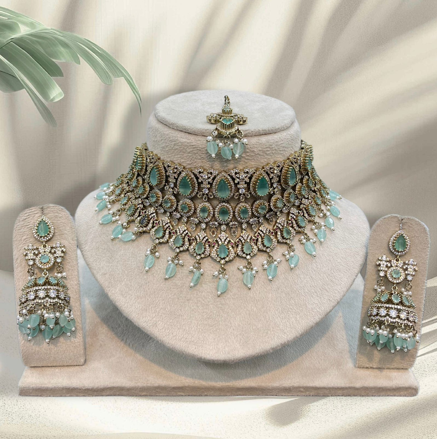 Victorian Polish with AD Stones Bridal Choker