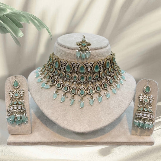 Victorian Polish with AD Stones Bridal Choker