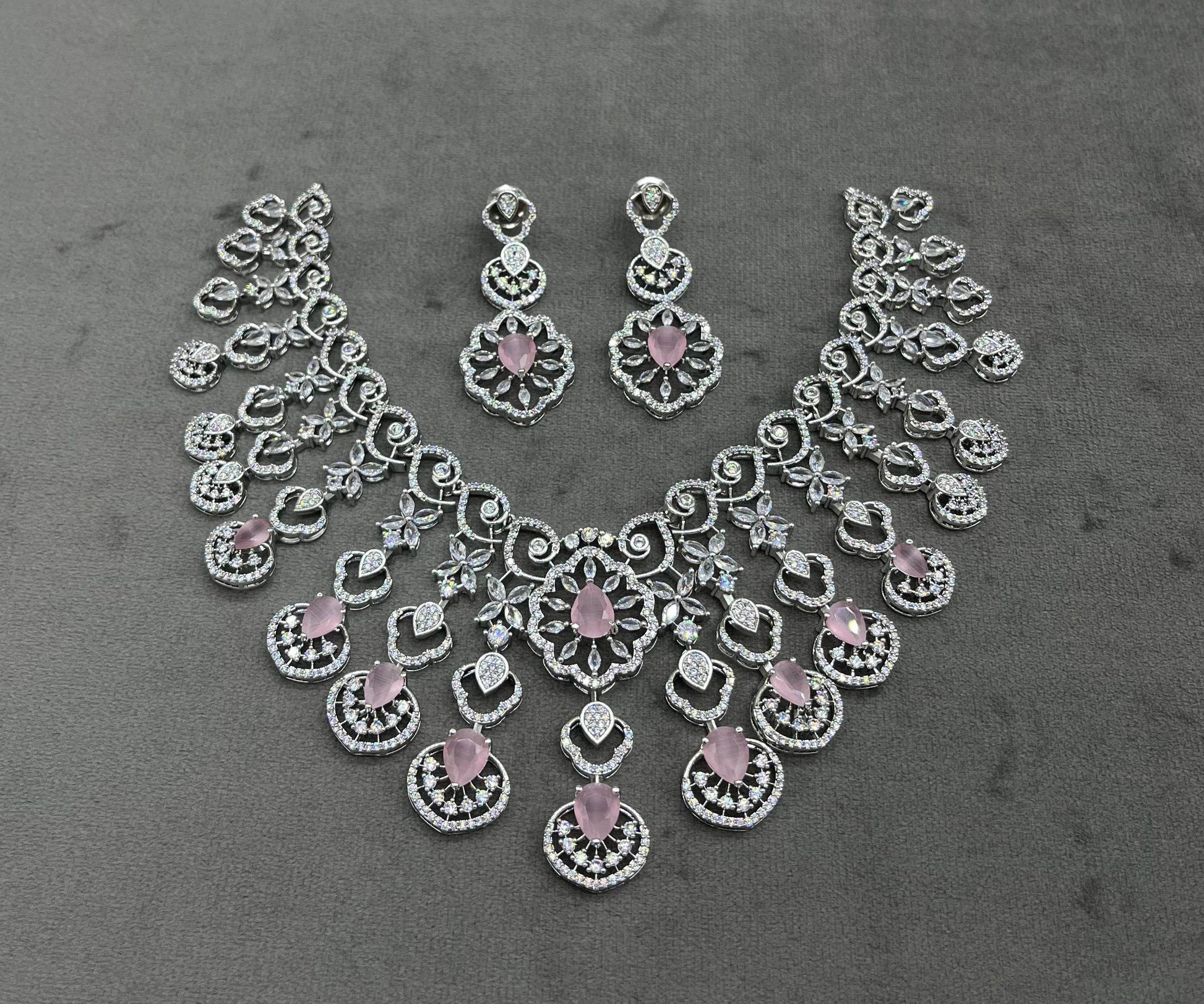 Moissanite & AD Stones Bridal Choker - Nakshatra Jewels