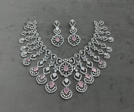 Moissanite & AD Stones Bridal Choker - Nakshatra Jewels