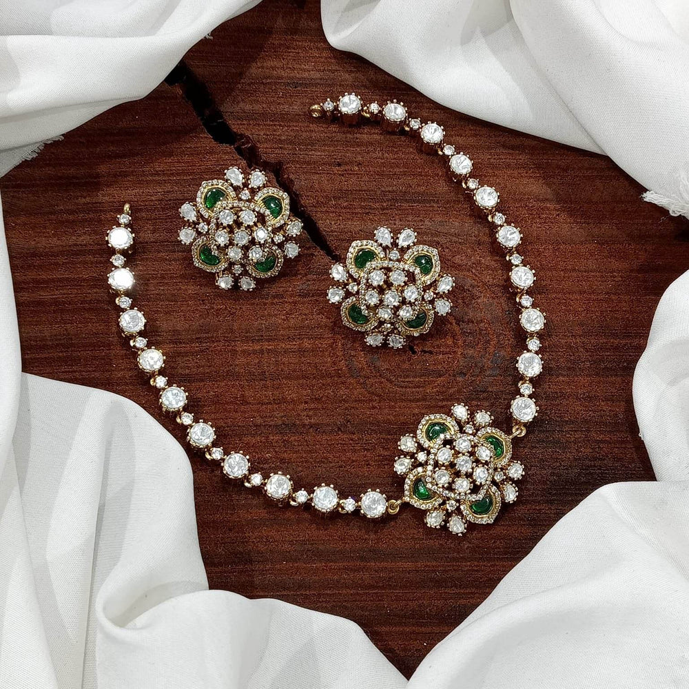 Moissanite Stones Bridal Necklace - Nakshatra Jewels
