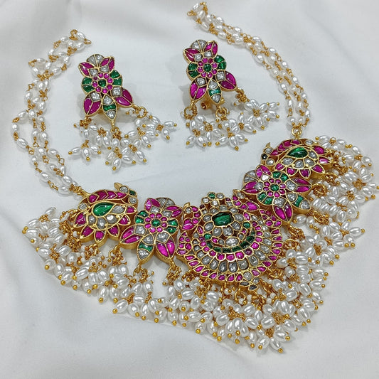 Jadau Kundan Stones Bridal Necklace