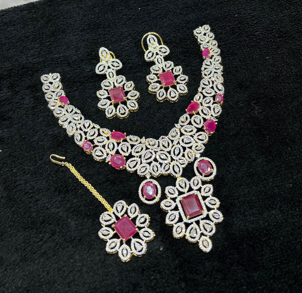 American Diamond Stones Necklace - Nakshatra Jewels