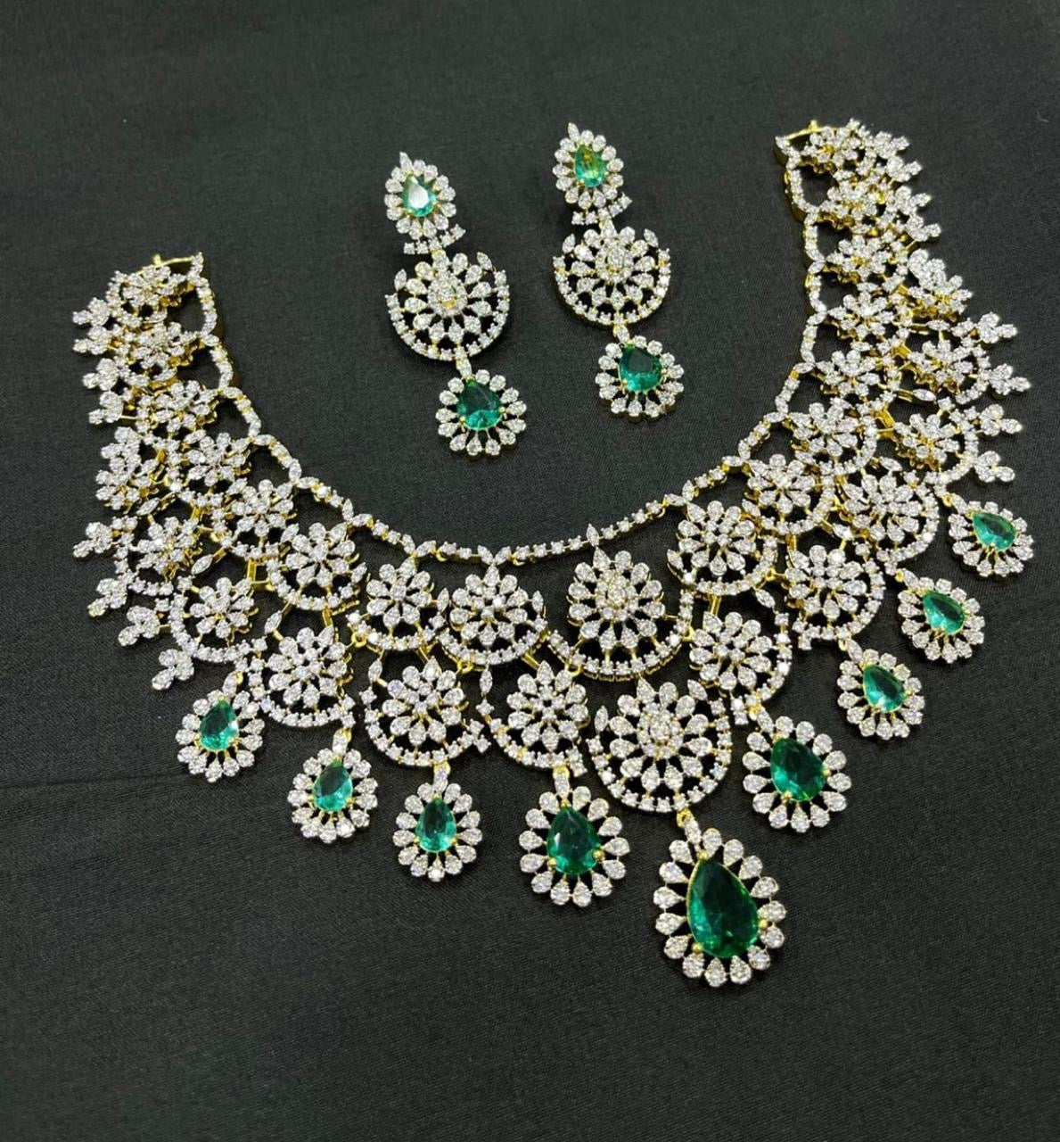 American Diamond Stones Bridal Necklace