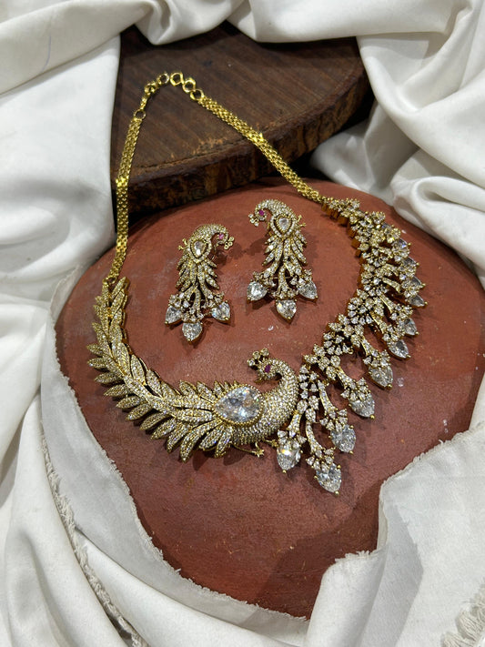 Victorian Polish with AD Stone Necklace