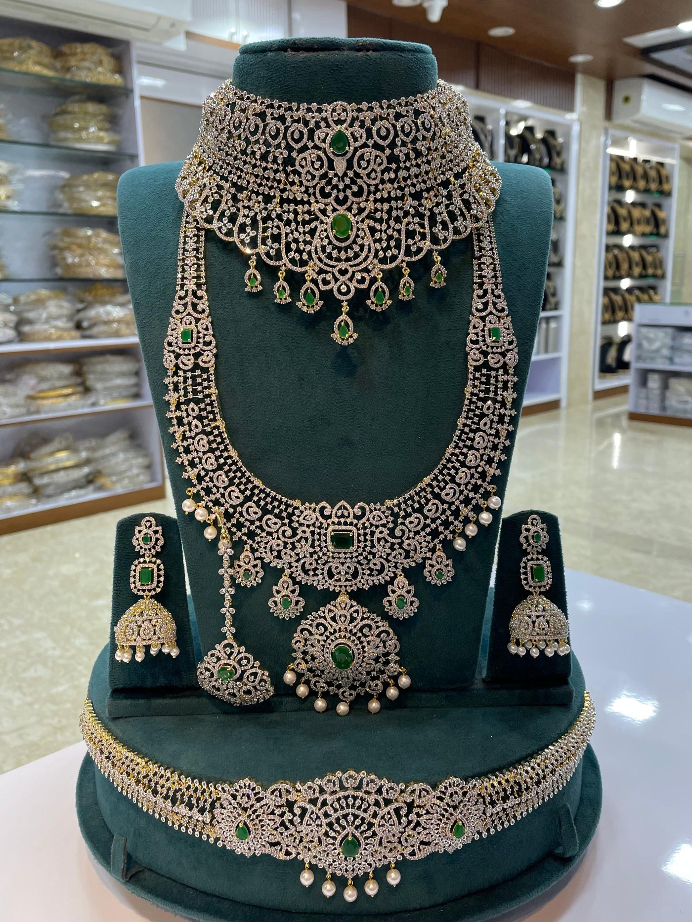 American Diamond Stones Bridal Combo