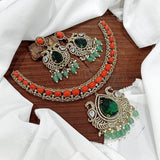 Victorian Polish with AD Stones Necklace - Nakshatra Jewels