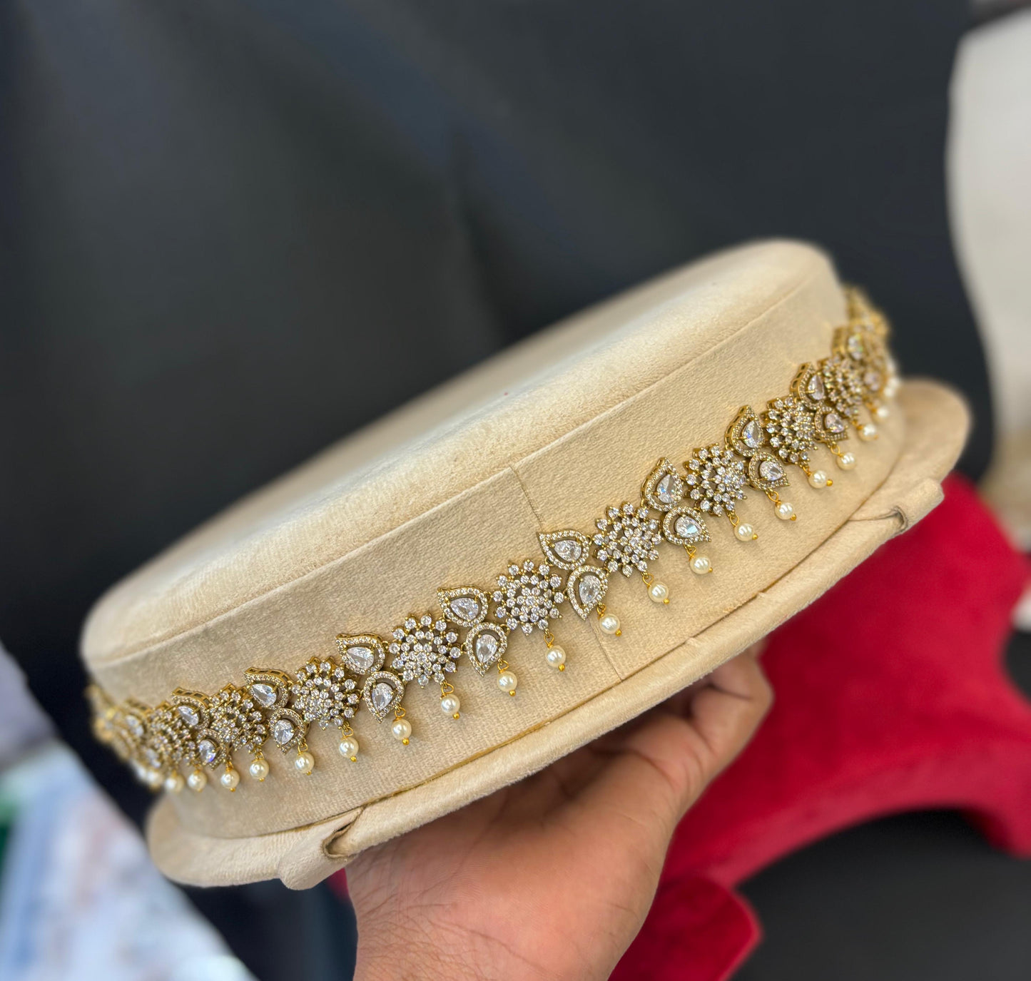 American Diamond Stones Hip Chain