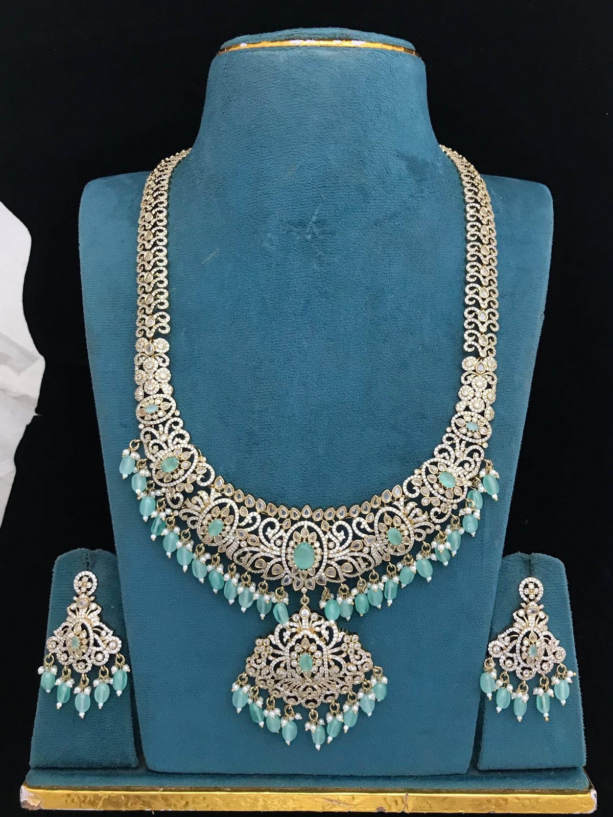 Victorian Polish with AD Stones Bridal Haram