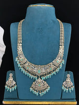 Victorian Polish with AD Stones Bridal Haram - Nakshatra Jewels