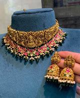 Nakshi Work with Jadau Kundan Stones Choker - Nakshatra Jewels