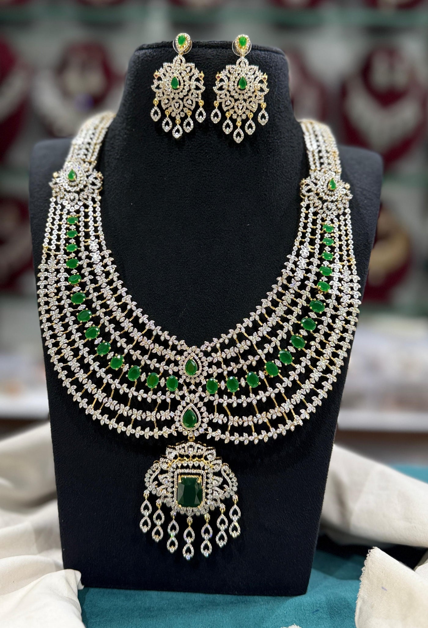 American Diamond Stones Bridal Haram