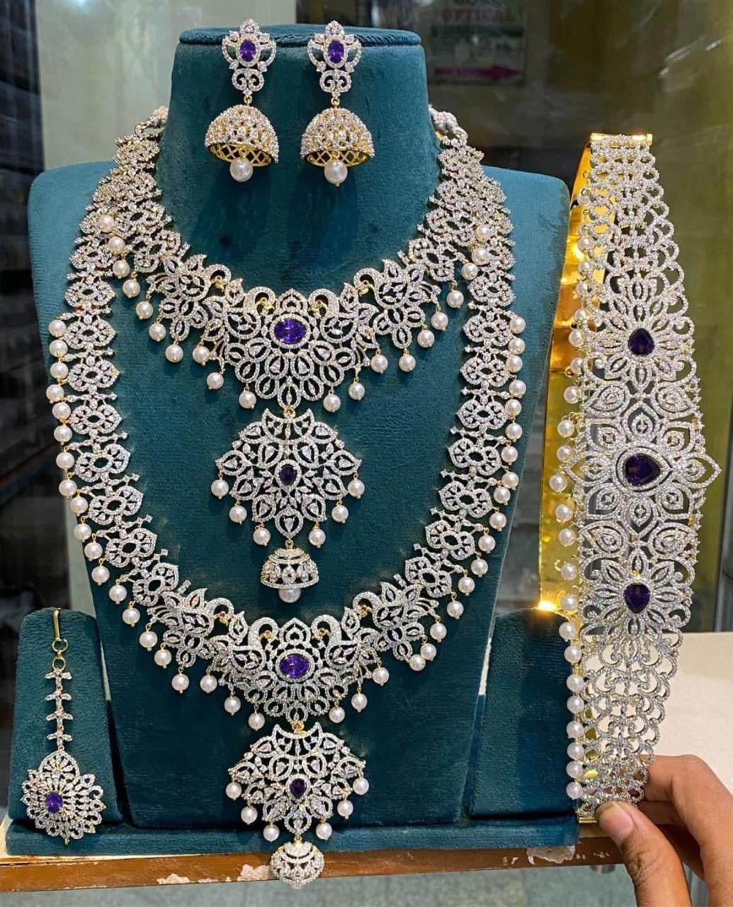 American Diamond Stones Bridal Set