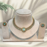 Victorian Polish AD Stones Necklace