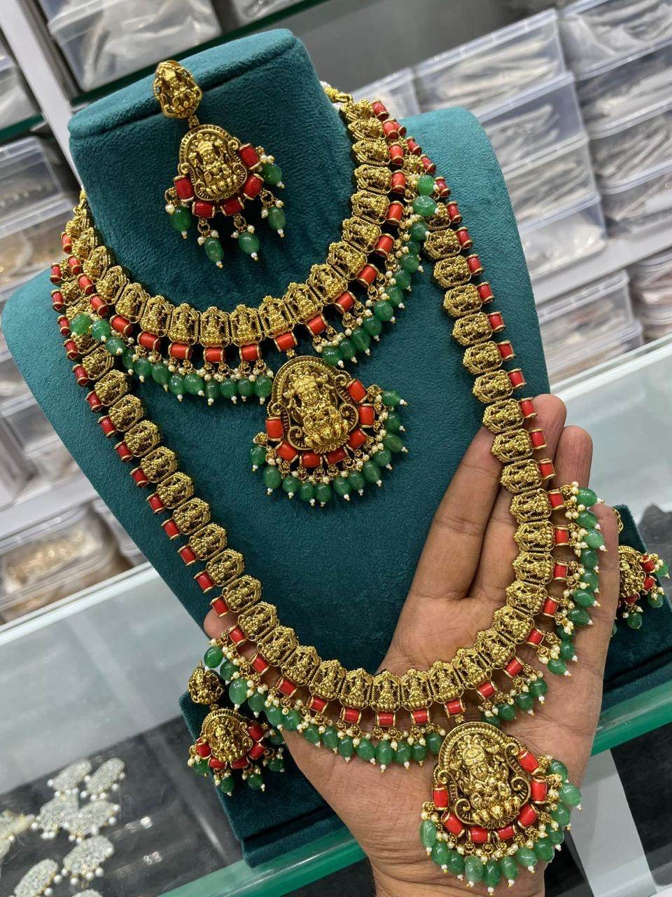 Nagasi Work with Coral Studded Combo Set