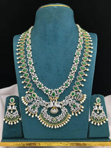American Diamond Stone Bridal Layer Haram - Nakshatra Jewels