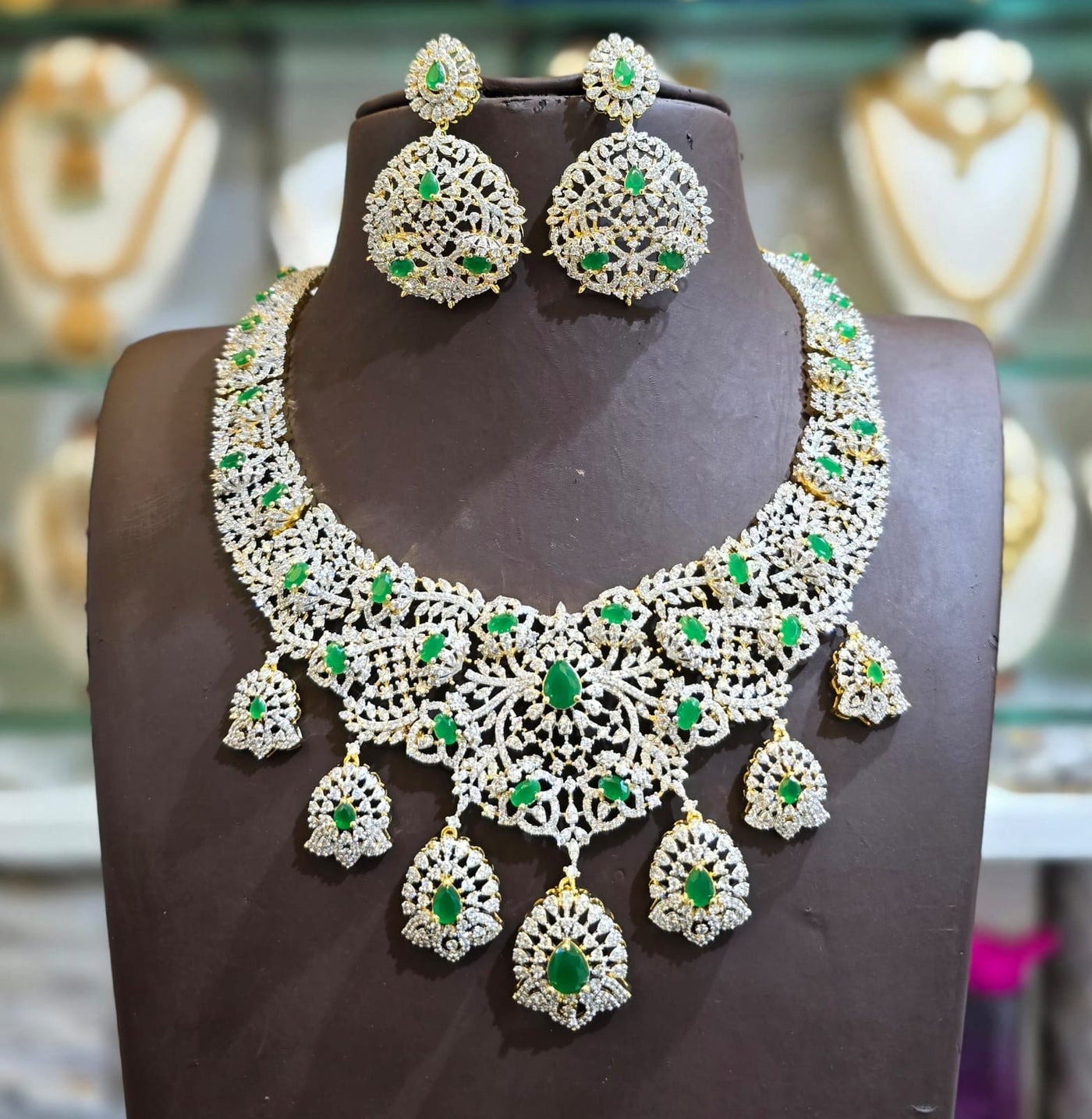 American Diamond Stones Bridal Necklace