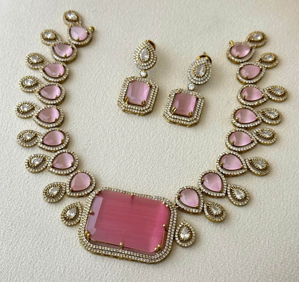 Victorian Polish with AD Stones Necklace
