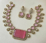Victorian Polish with AD Stones Necklace - Nakshatra Jewels