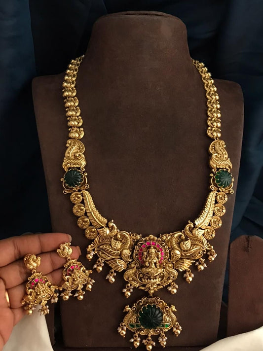 Nagasi Work with Jaadu Kundan Stones Bridal Haram