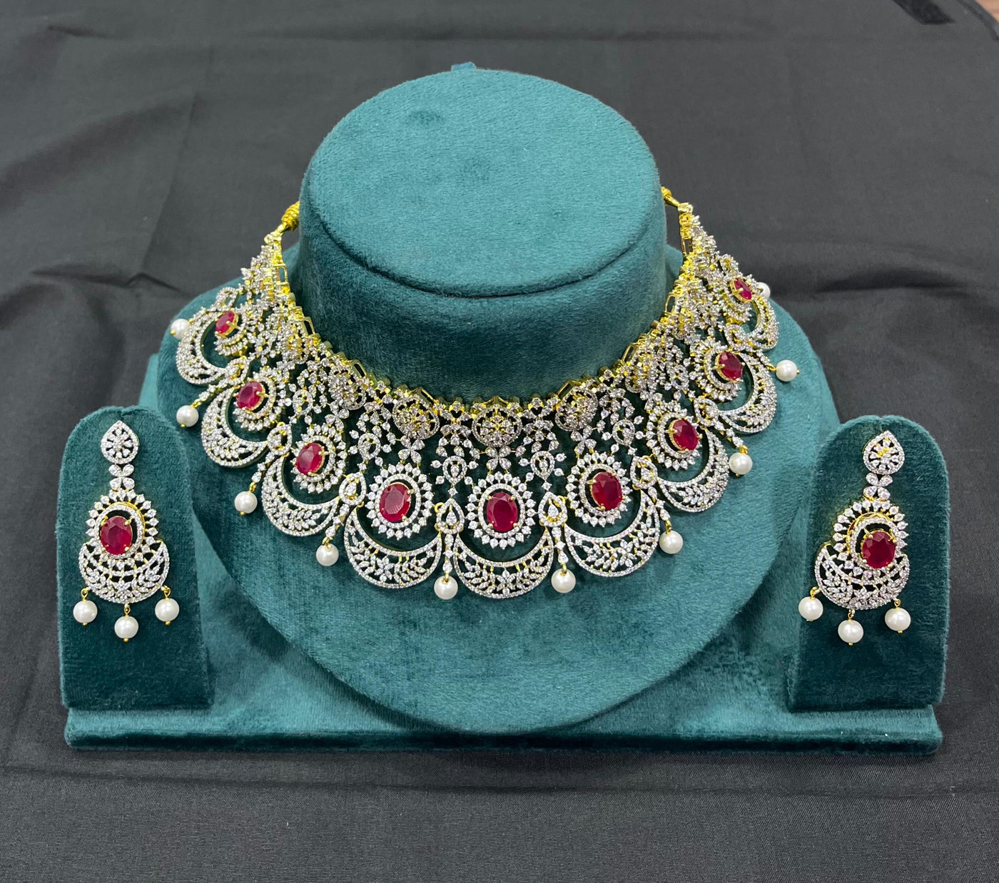 American Diamond Stones Bridal Choker