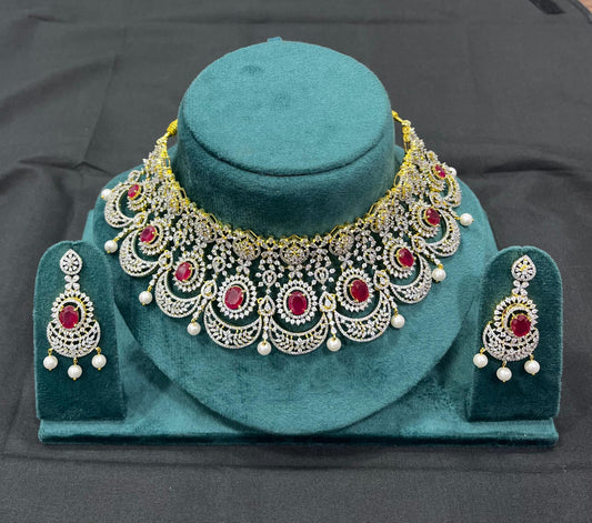 American Diamond Stones Bridal Choker
