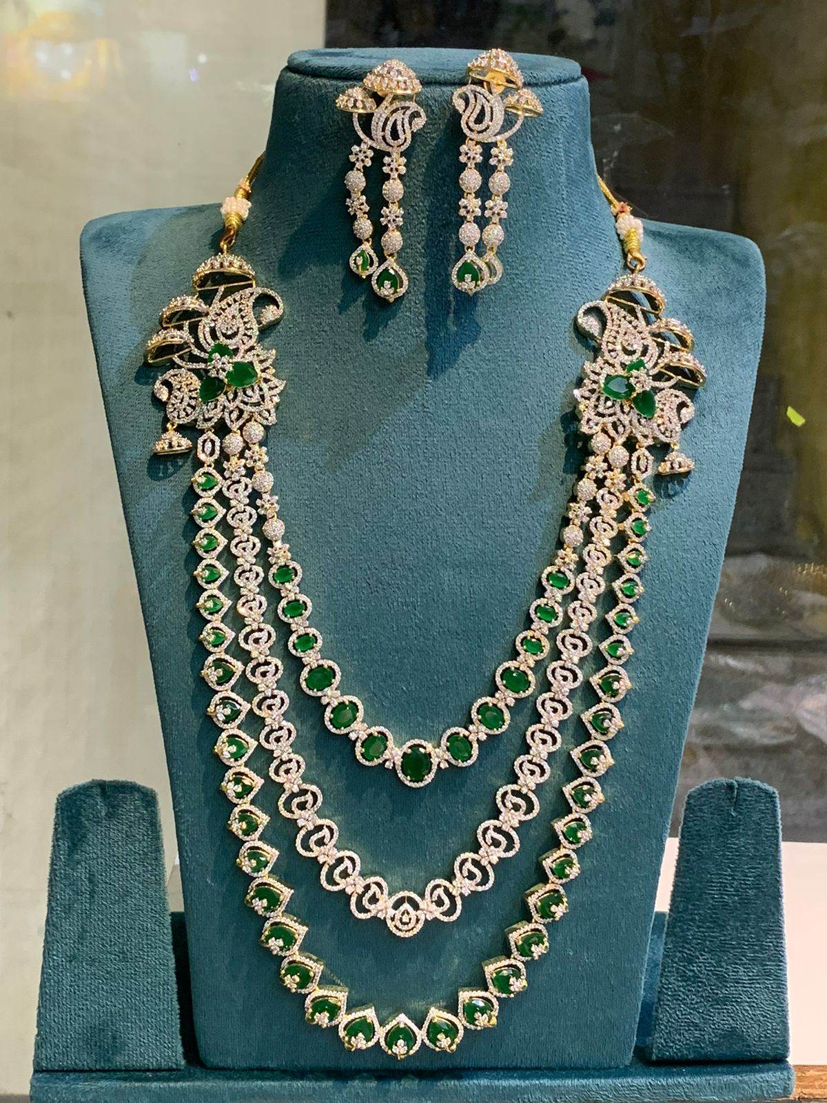 American Diamond Stones Bridal Layer Haram