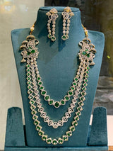 American Diamond Stones Bridal Layer Haram - Nakshatra Jewels