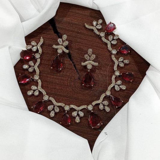 Victorian Polish AD Stones Choker - Nakshatra Jewels