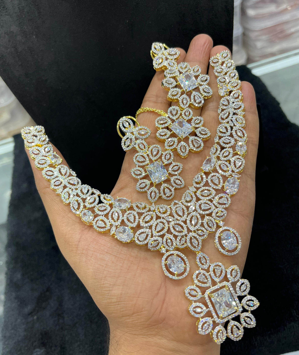 American Diamond Stones Necklace