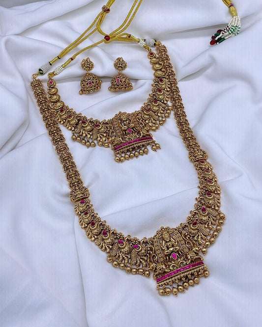 Nakshi Work with Kundan Stones Bridal Combo Set
