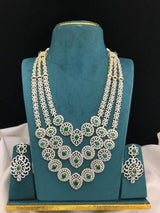 American Diamond Stones Bridal Layer Haram - Nakshatra Jewels