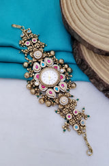 Premium Imitation Jewelry with Kundan Stone Antique Watches
