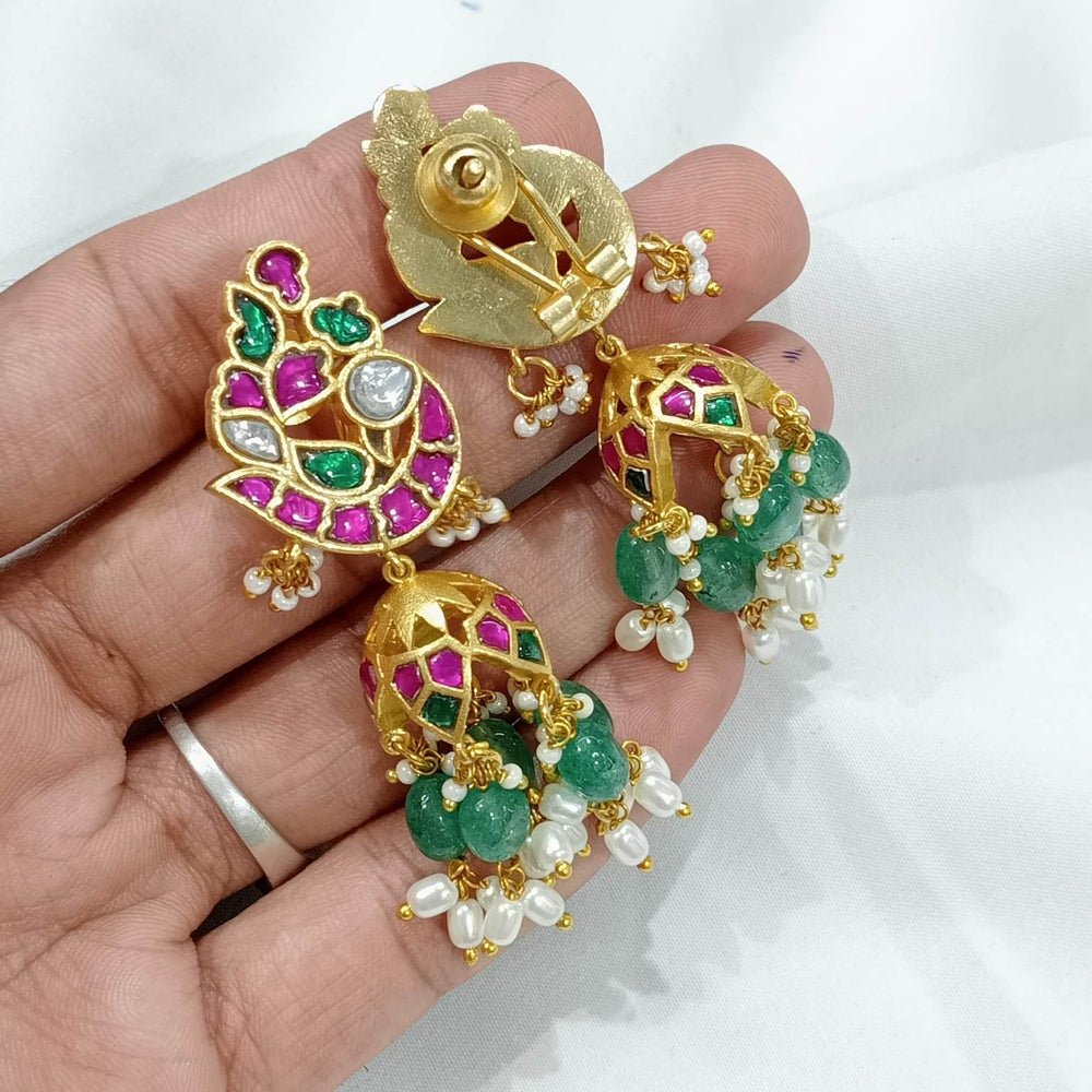 Jaadu Kundan Stones Bridal Earrings - Nakshatra Jewels