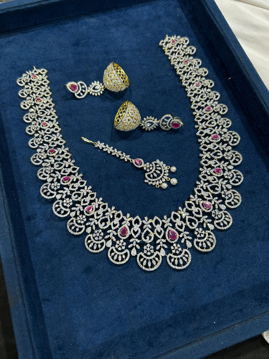 American Diamond Stones Bridal Haram