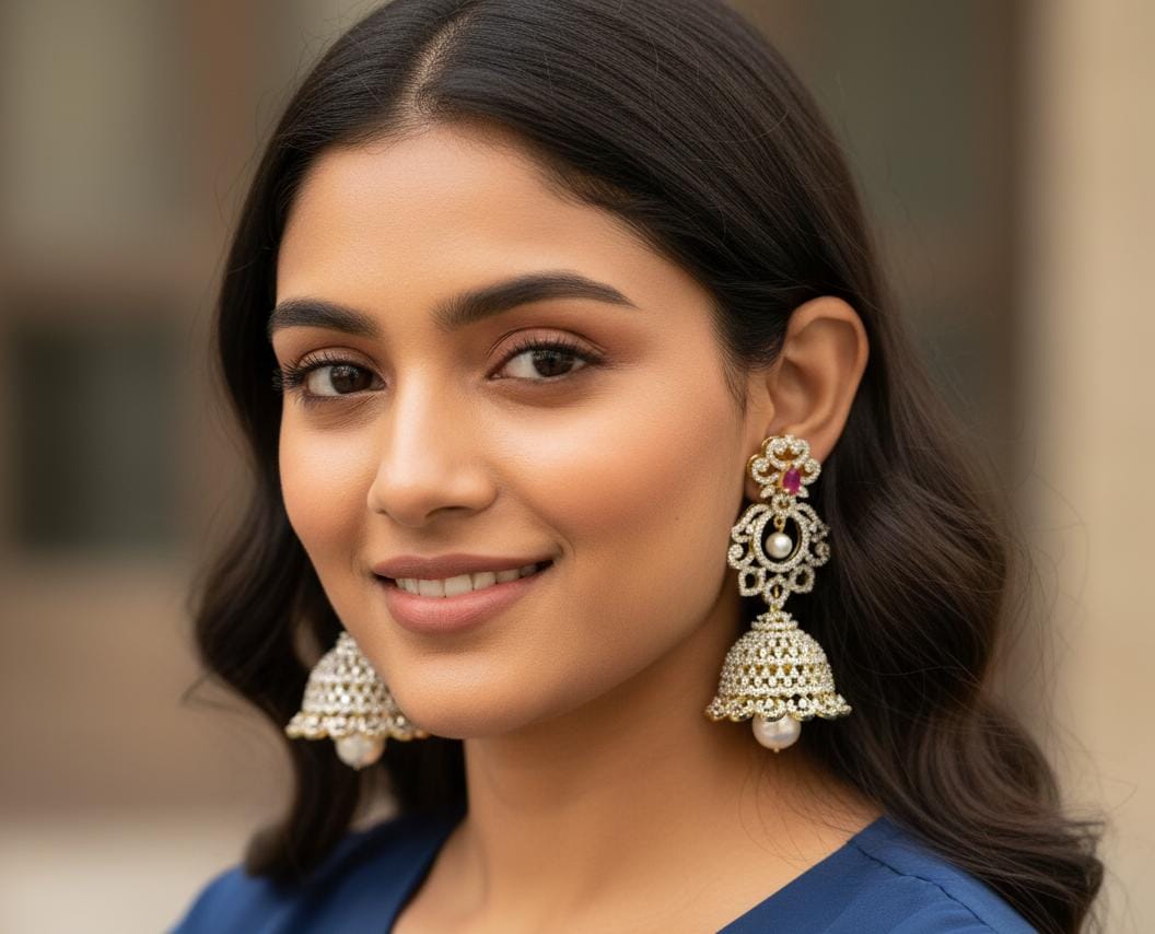AD Stones Bridal Earrings