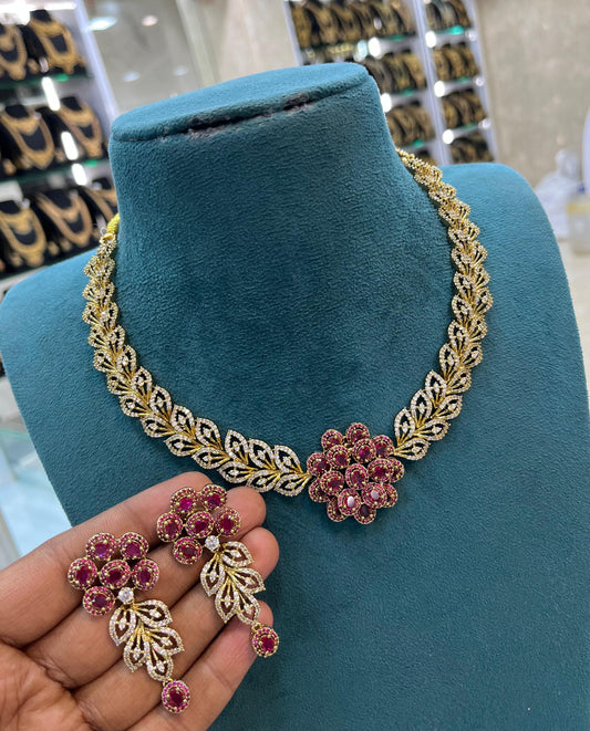 Victorian Polish AD Stones Necklace