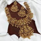 Nakshi work with AD Stones Bridal Necklace - Nakshatra Jewels